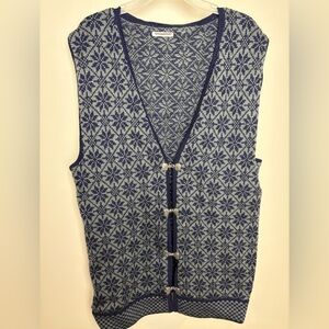 Woolmark Vigdis Design Pure Wool Sweater Vest from Norway Women’s L/XL